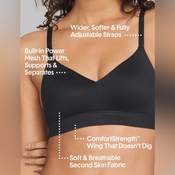 Tommy John Second Skin Triangle Bralette in Soft Pink Size XS fits cups D-DD NWT - Picture 6 of 11